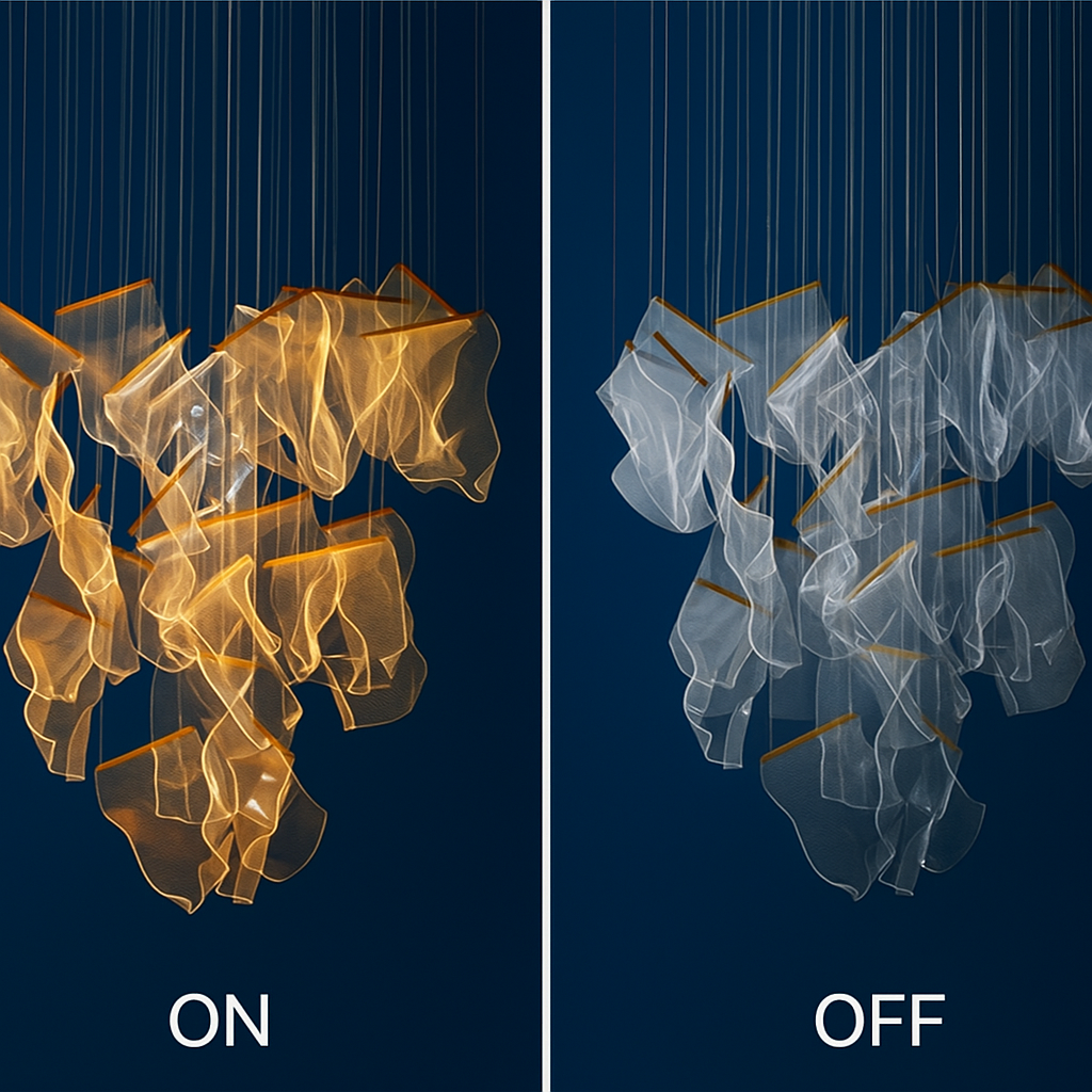 Cristella — Suspension cascade en cristal LED