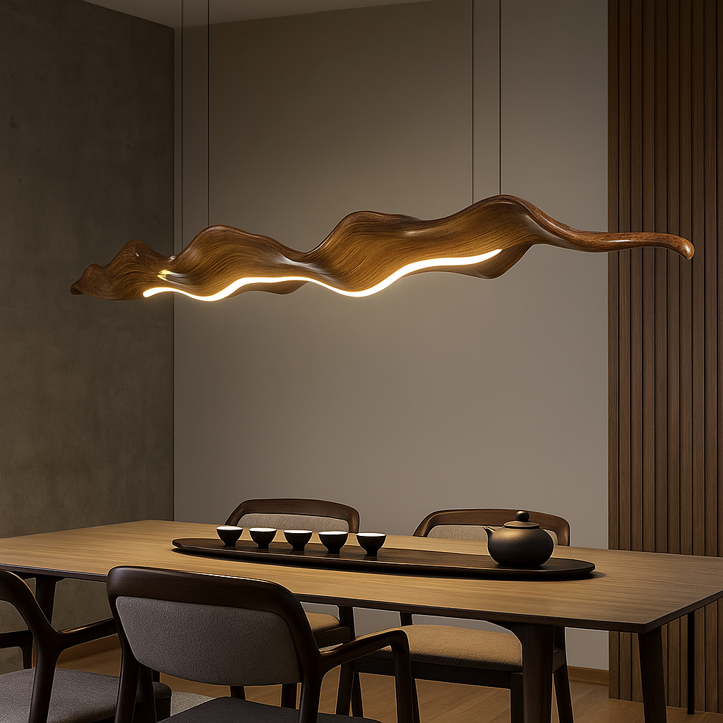 Livara — Lustre ondulé effet vague LED