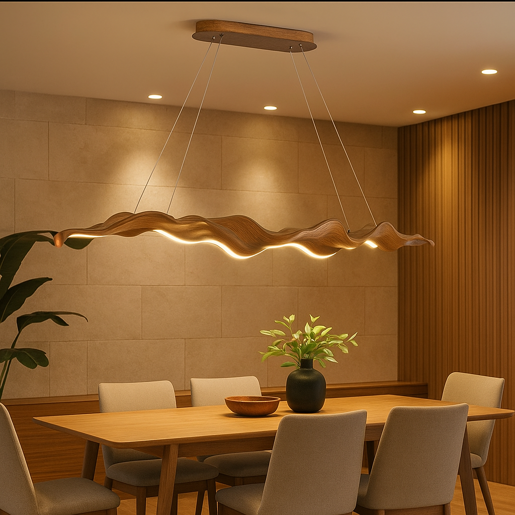 Livara — Lustre ondulé effet vague LED