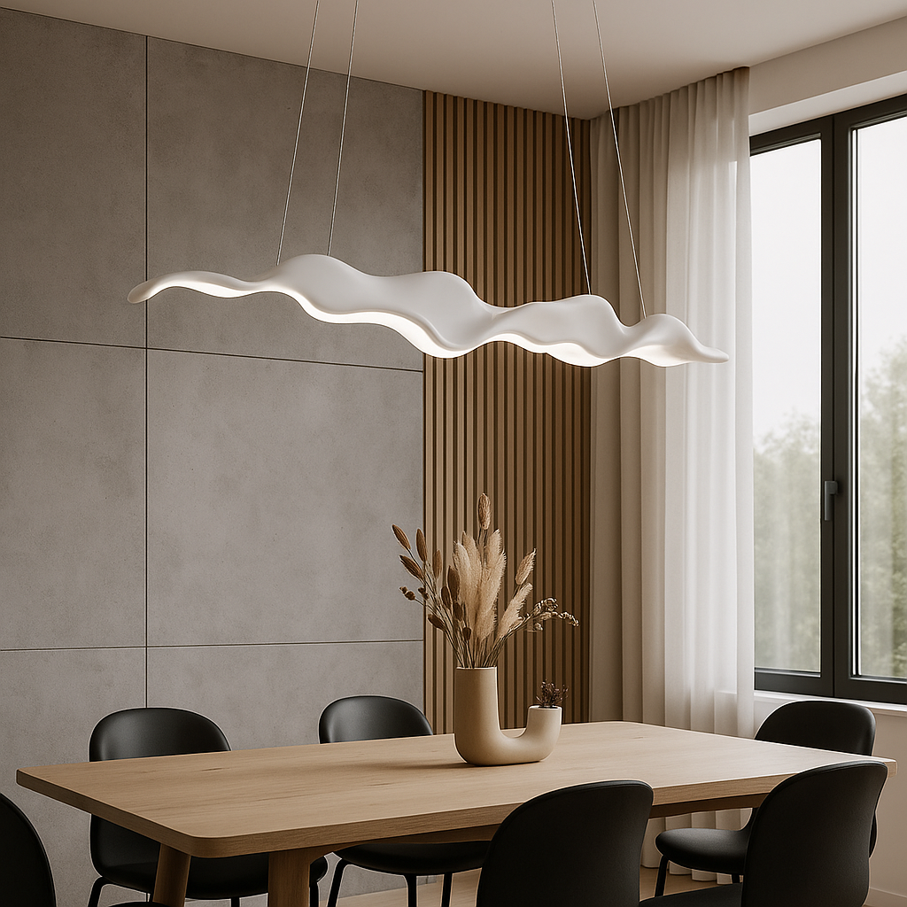 Livara — Lustre ondulé effet vague LED