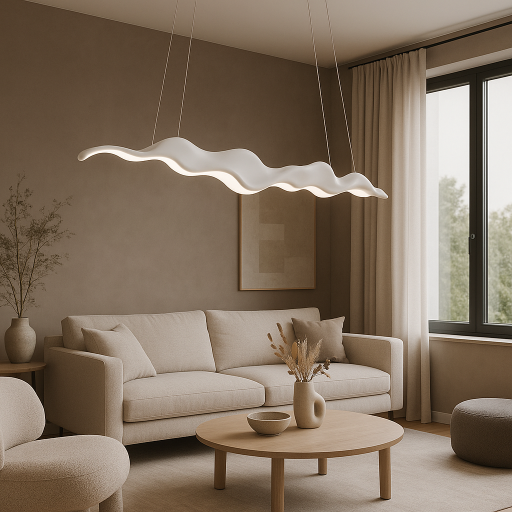 Livara — Lustre ondulé effet vague LED
