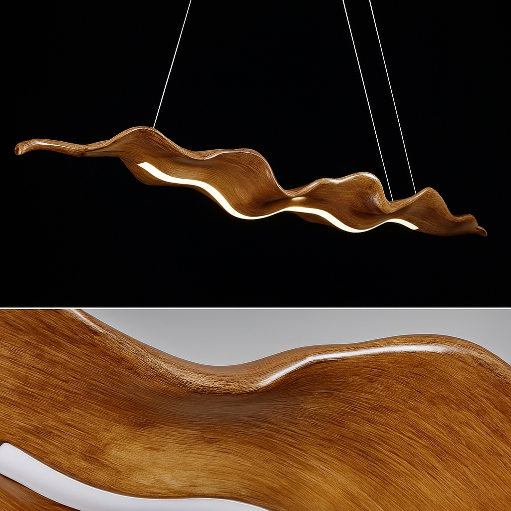 Livara — Lustre ondulé effet vague LED
