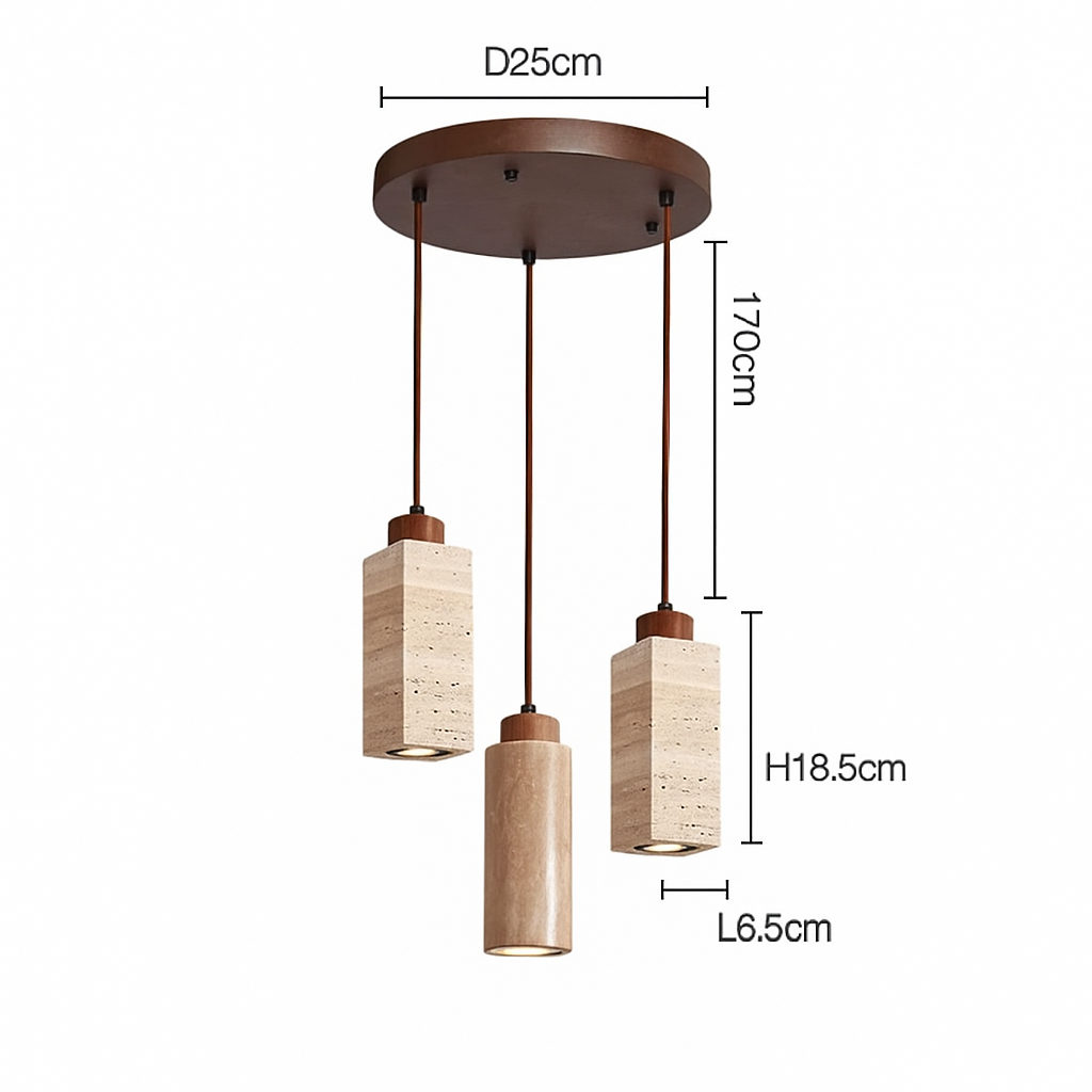 Sorena — Suspension en pierre naturelle et bois