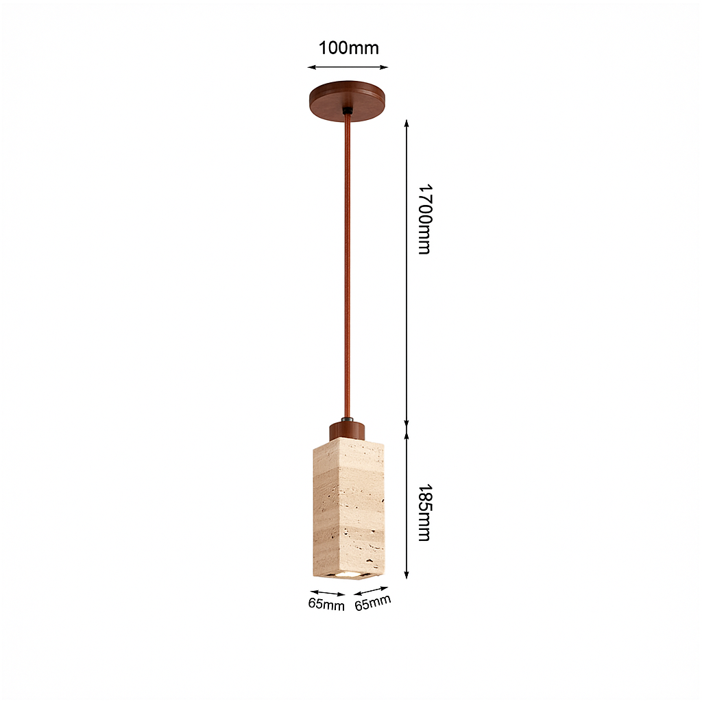 Sorena — Suspension en pierre naturelle et bois