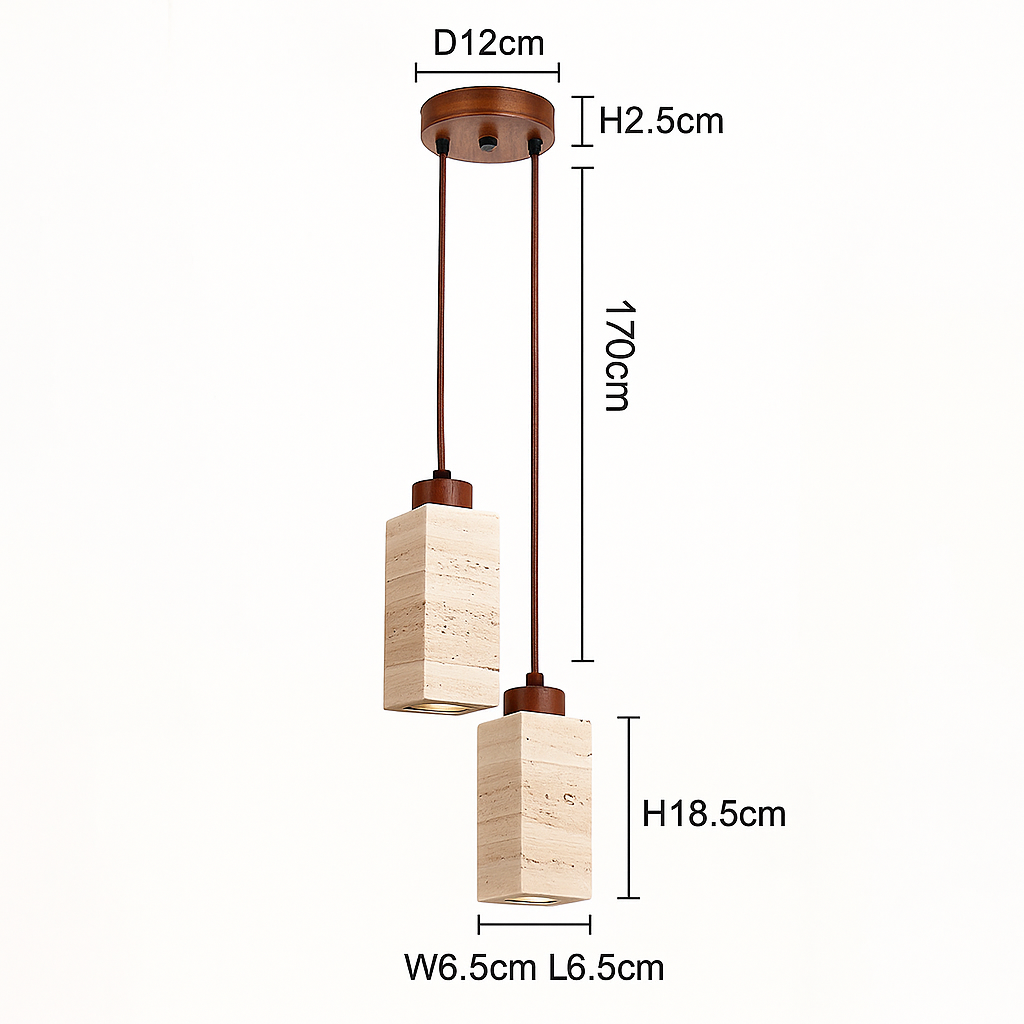 Sorena — Suspension en pierre naturelle et bois