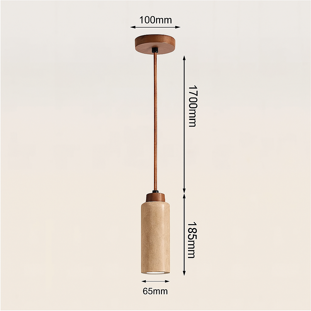 Sorena — Suspension en pierre naturelle et bois