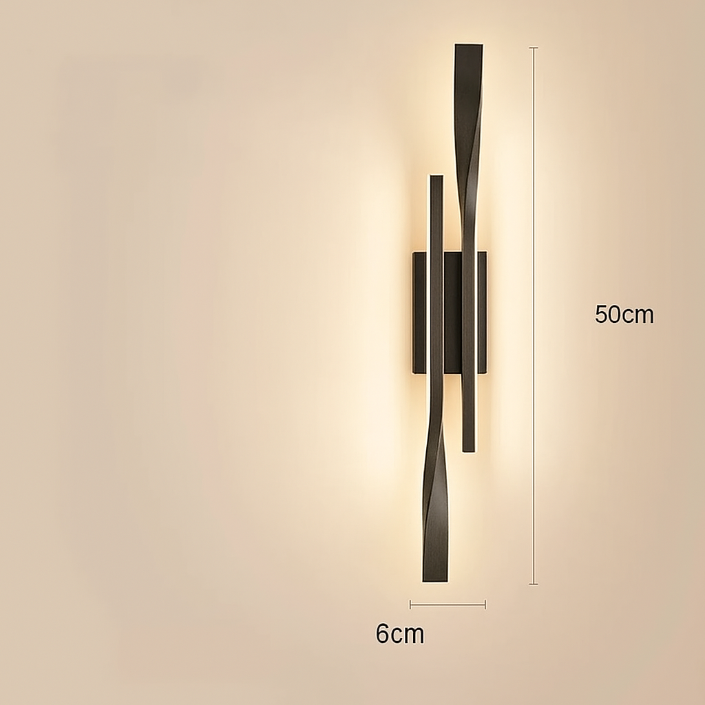 Aluna — Applique murale LED linéaire noire
