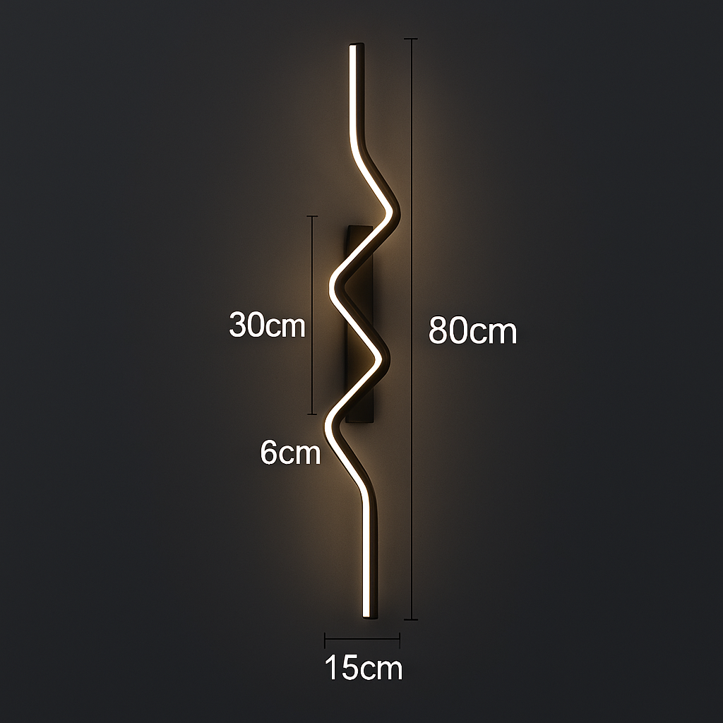 Serpentina — Applique murale ondulée LED