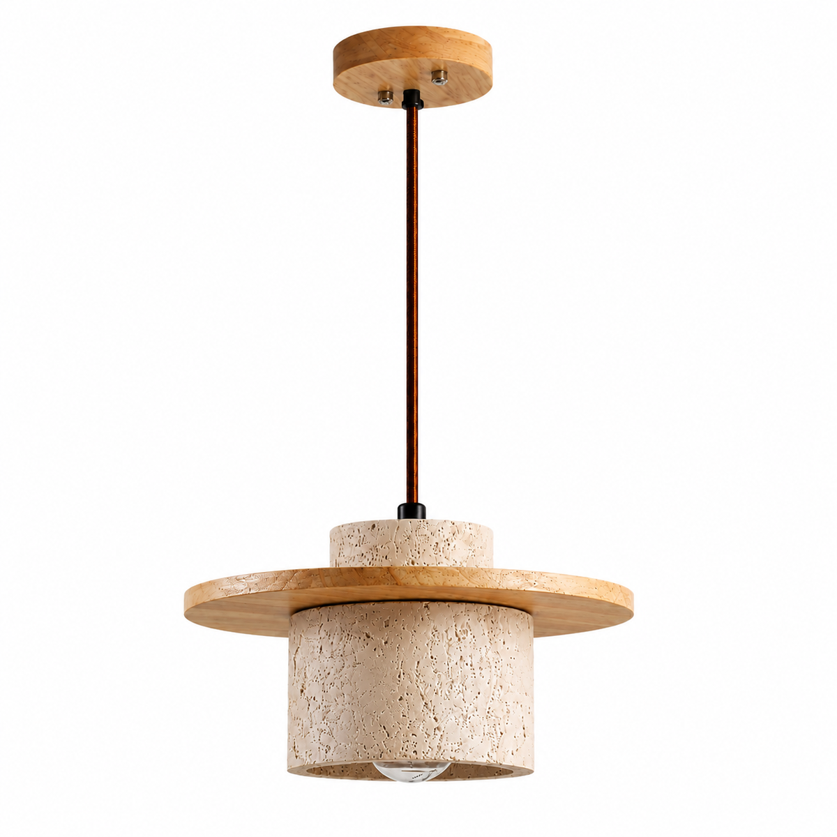 Suspension Pierre Naturelle Japandi – Modèle Sonara (LA MAISON CLARTE)