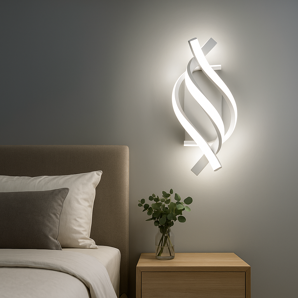 Voluta — Applique murale spirale LED blanche