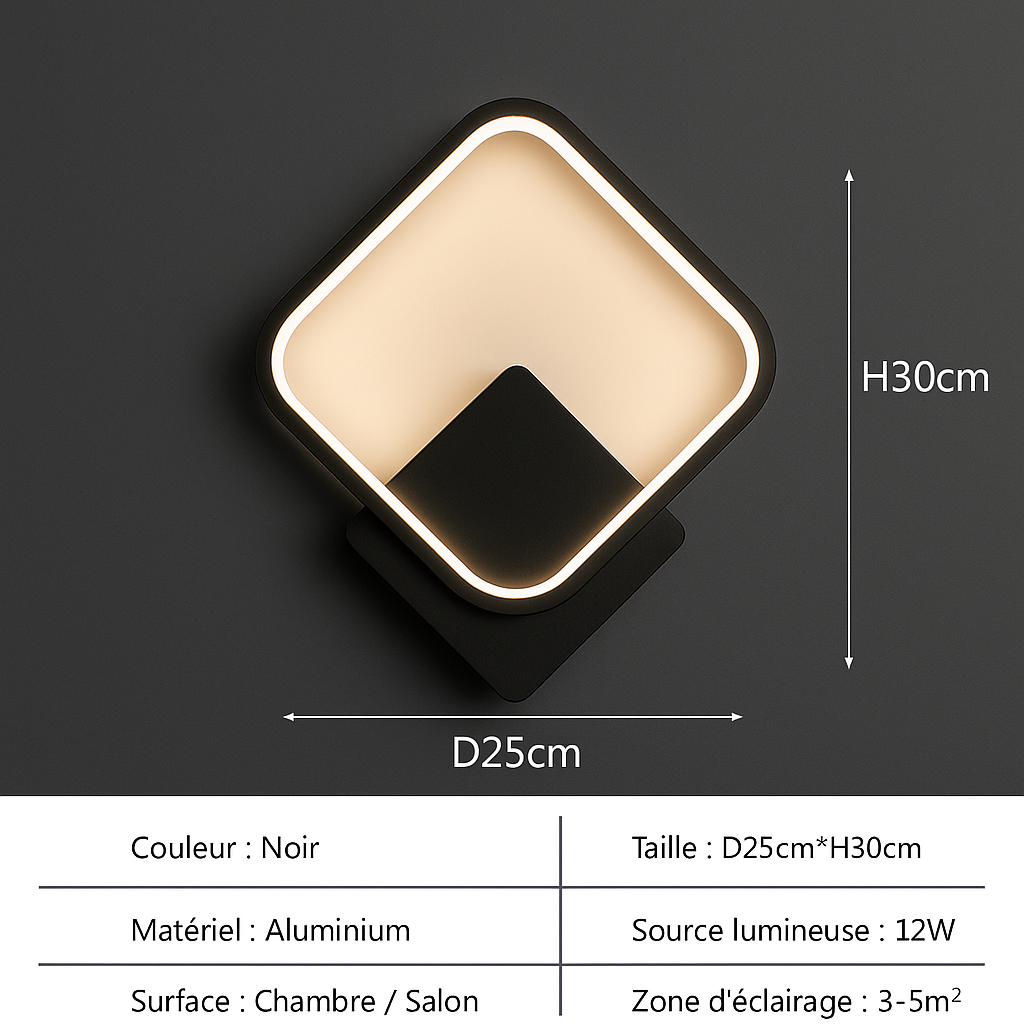 Quadrona — Applique murale LED à double faisceau