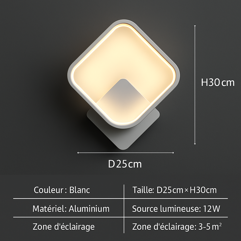 Quadrona — Applique murale LED à double faisceau