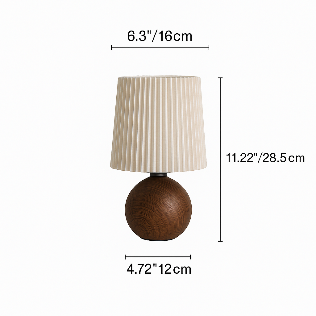 Betulla — Lampe plissée effet bois rechargeable