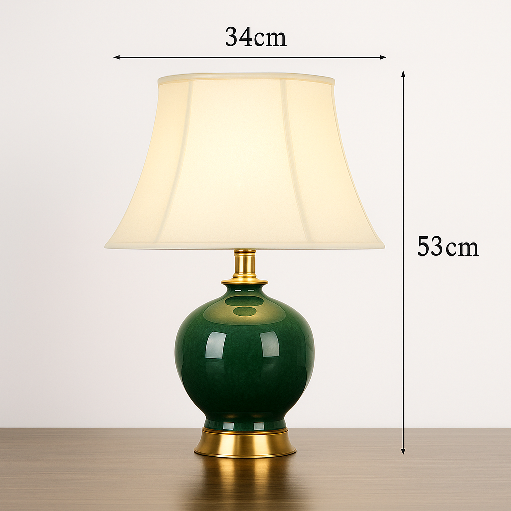 Verdelia — Lampe en céramique et laiton