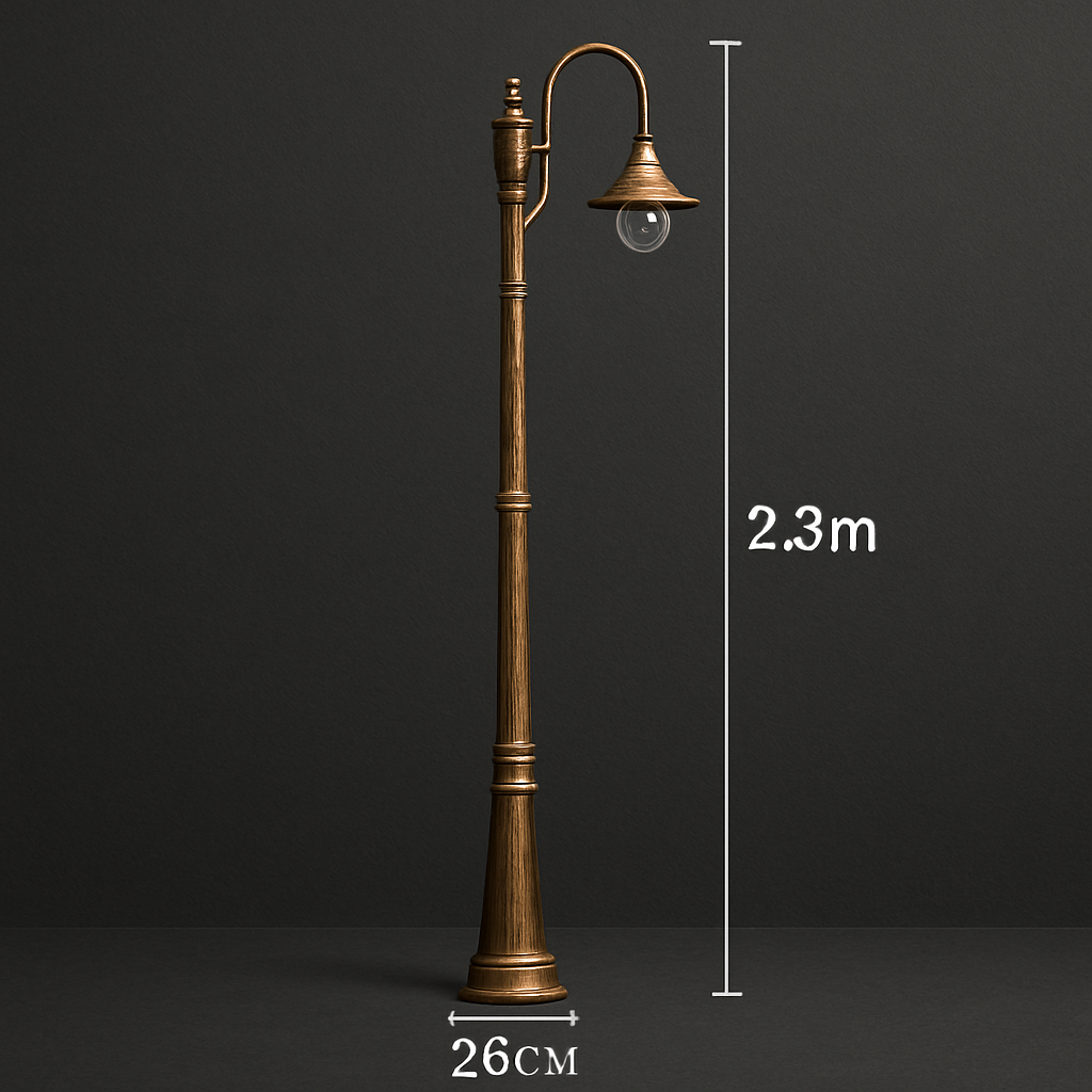 Livorna — Lampadaire de jardin bronze E27