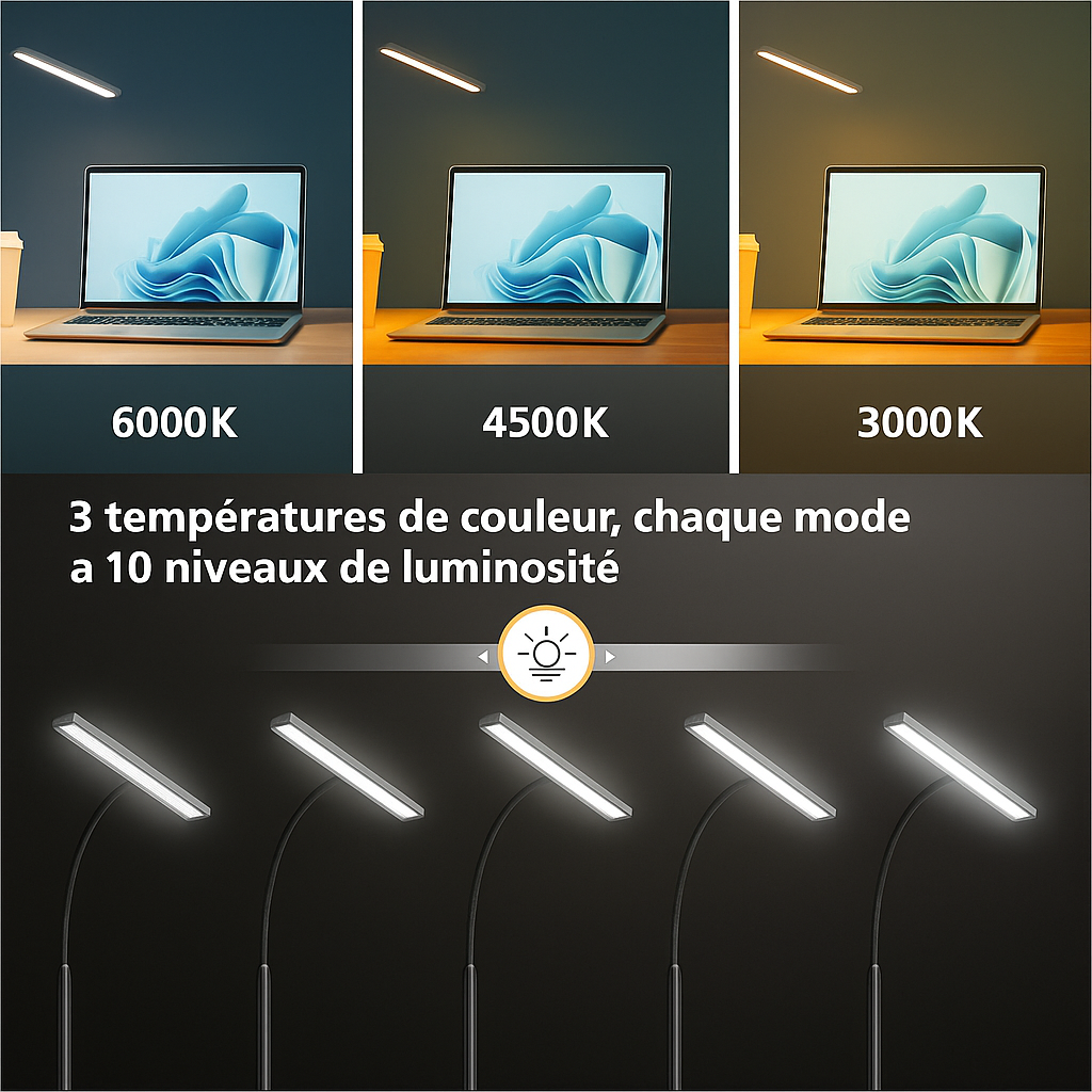 Horizane — Lampe de bureau LED à intensité variable