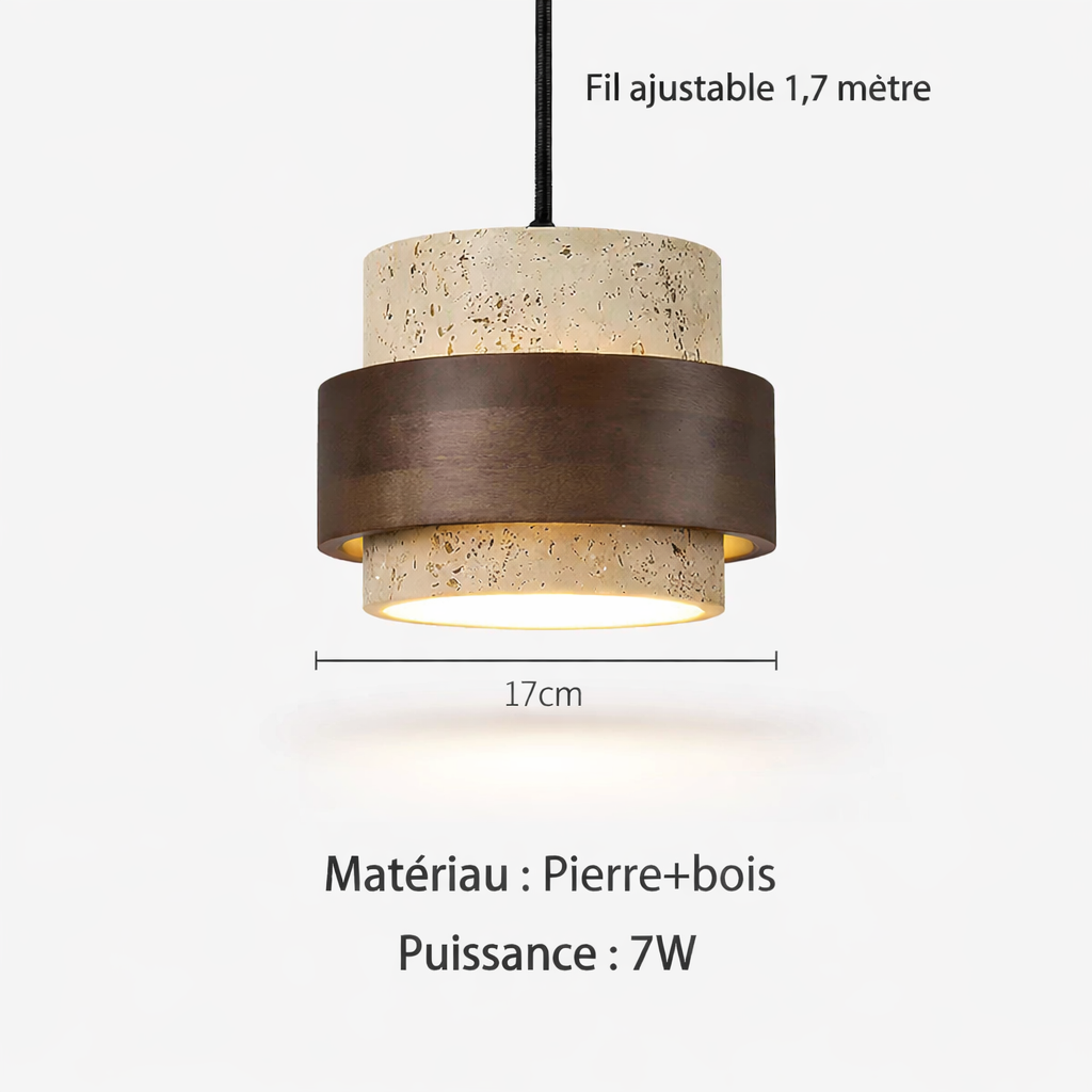 Terranoce — Suspension chaleureuse en bois de noyer