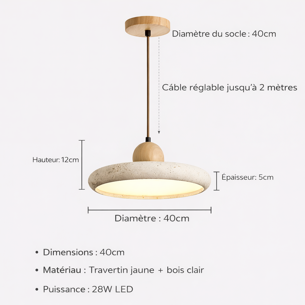 Duna — Suspension en bois clair ou sombre