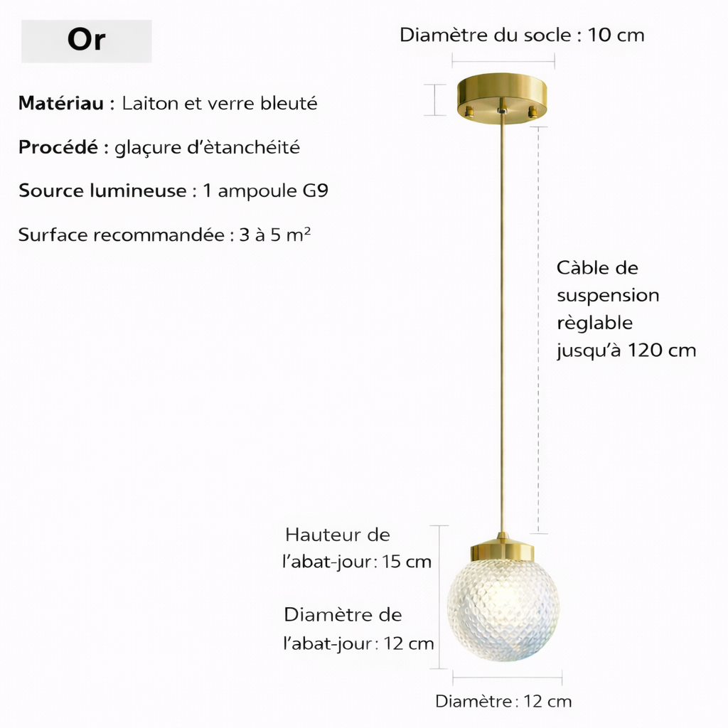 Givria — Suspension à effet givré pour table