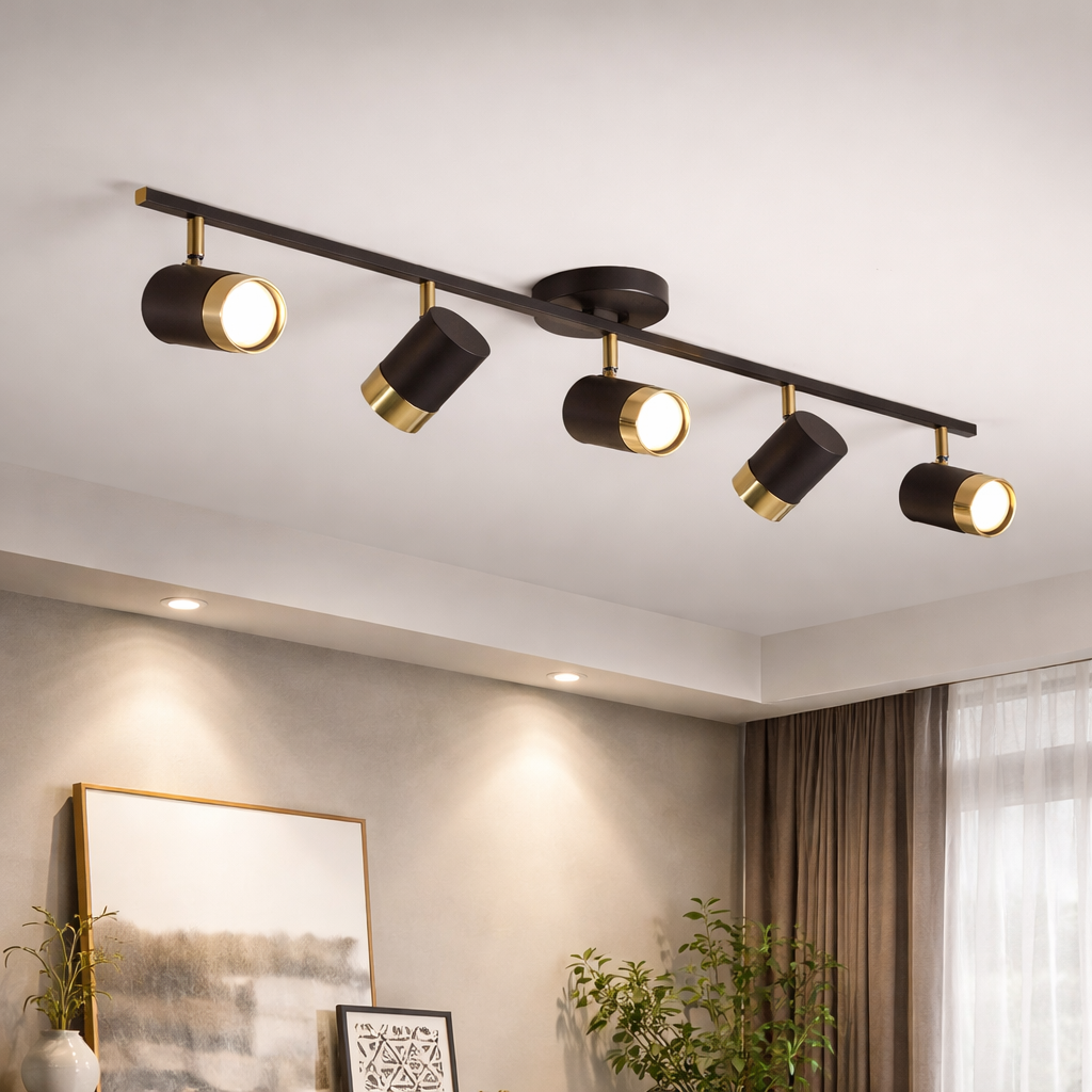 Atelia — Plafonnier rail à spots orientables