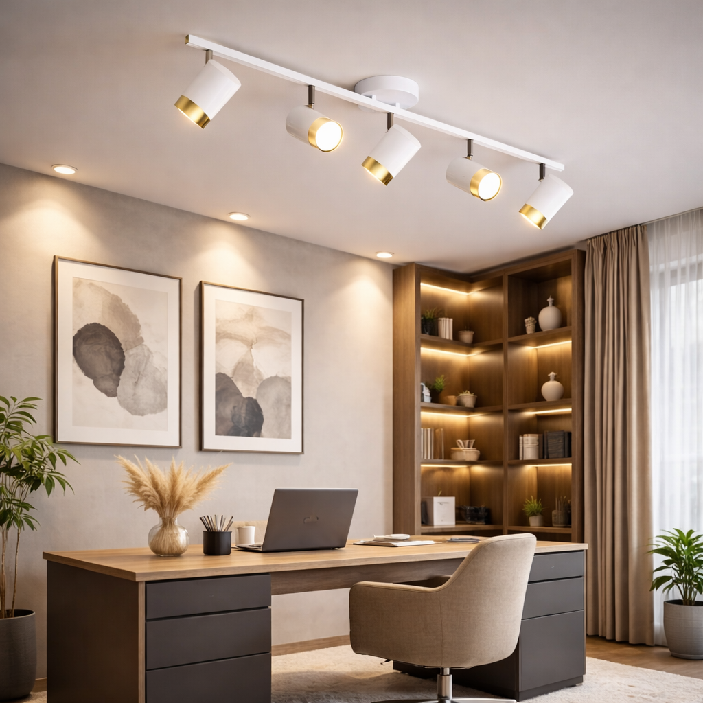 Atelia — Plafonnier rail à spots orientables