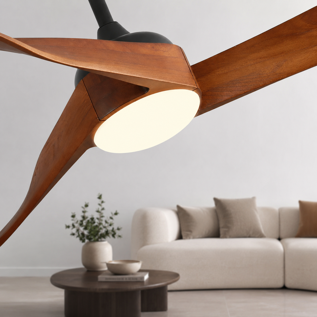 Norvane — Ventilateur de plafond bois 132 cm silencieux