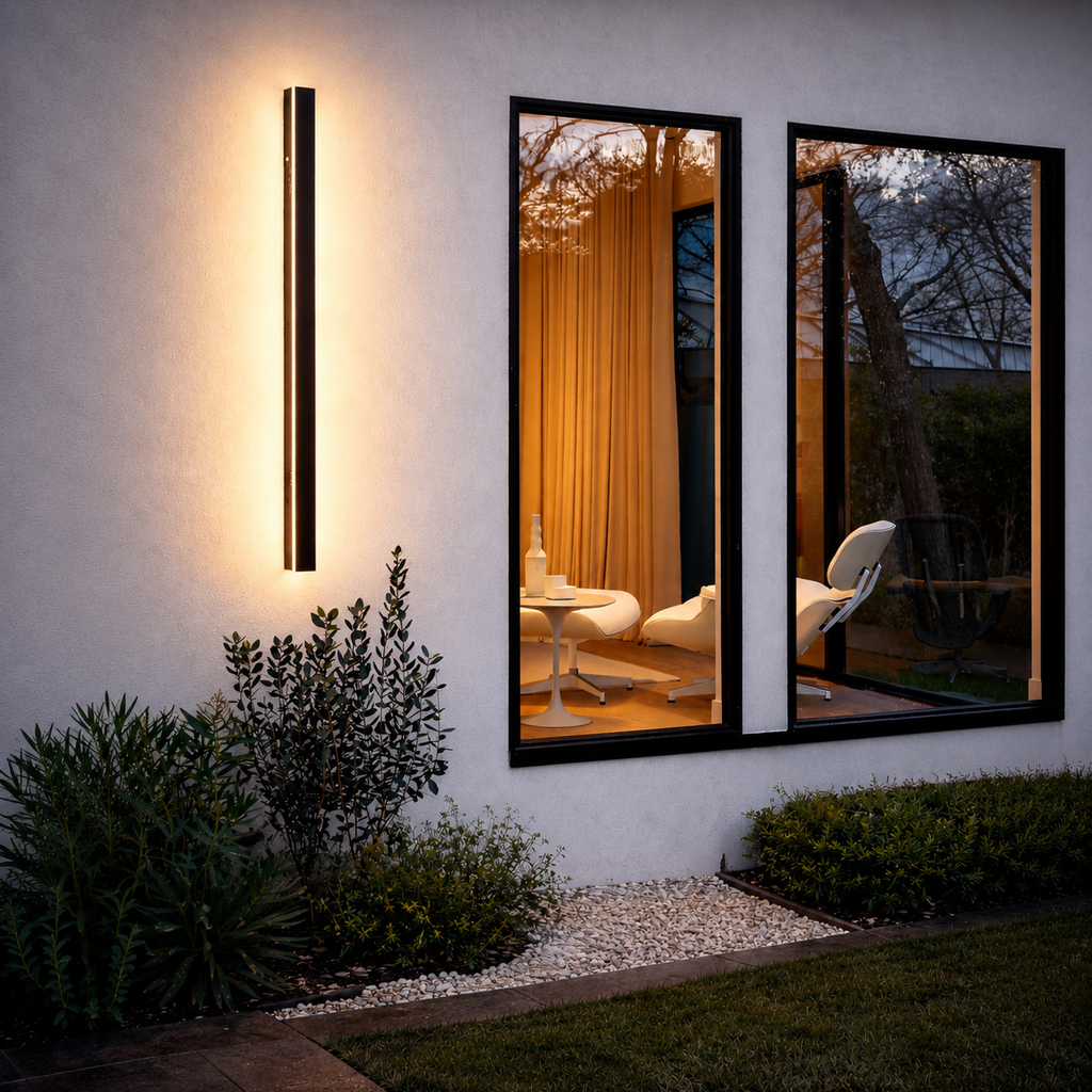 Obsidia — Applique extérieure LED en métal noir