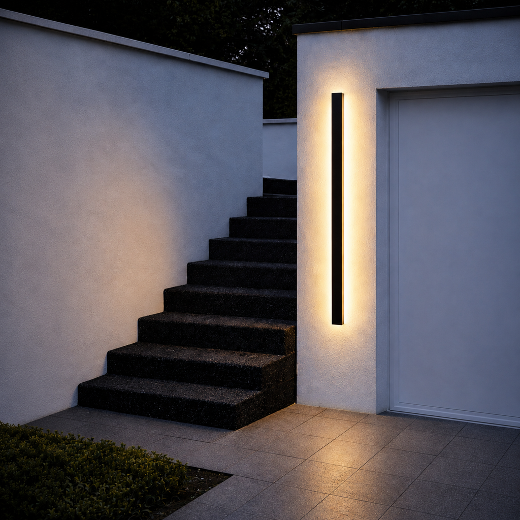 Obsidia — Applique extérieure LED en métal noir