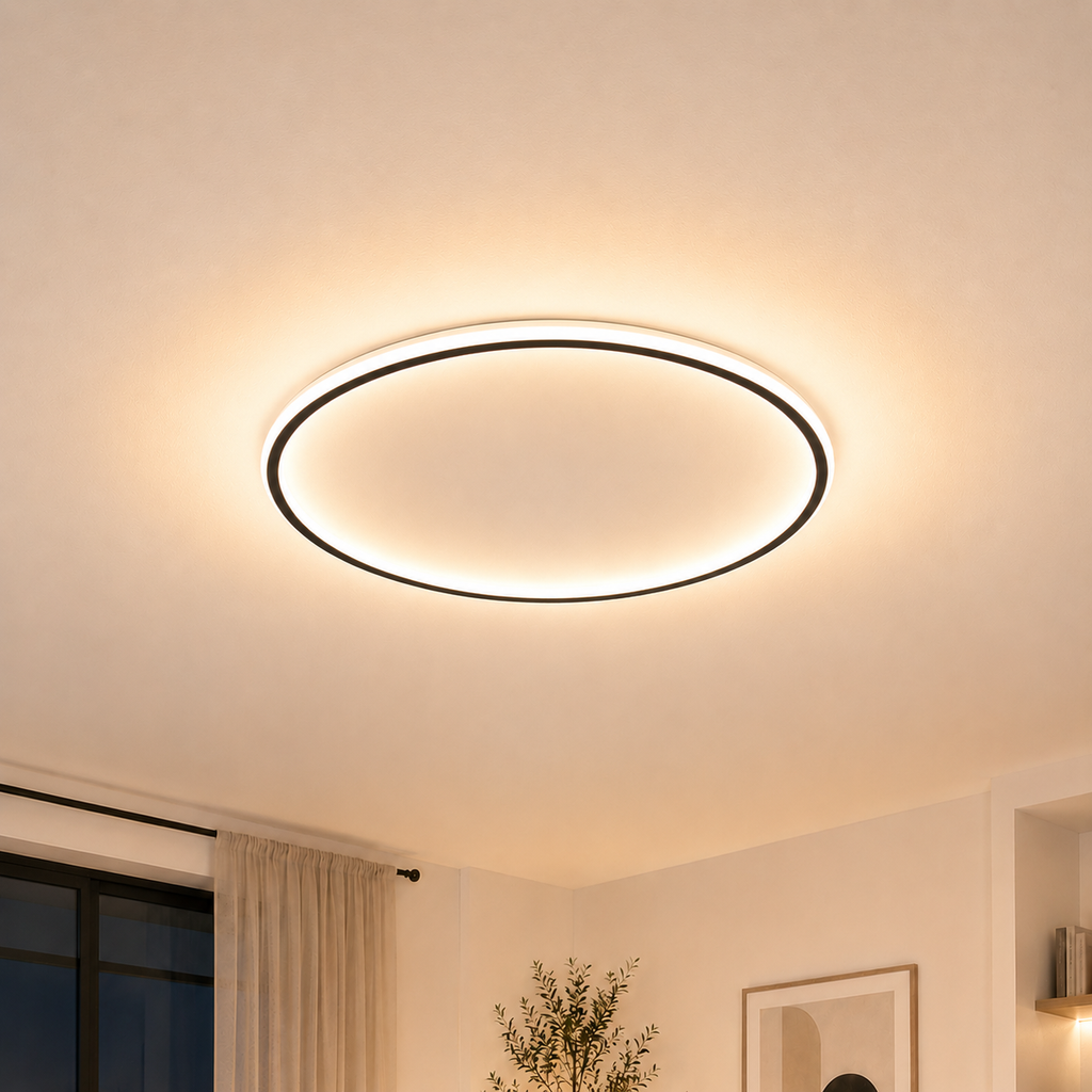 Nordi — Plafonnier LED scandinave rond blanc