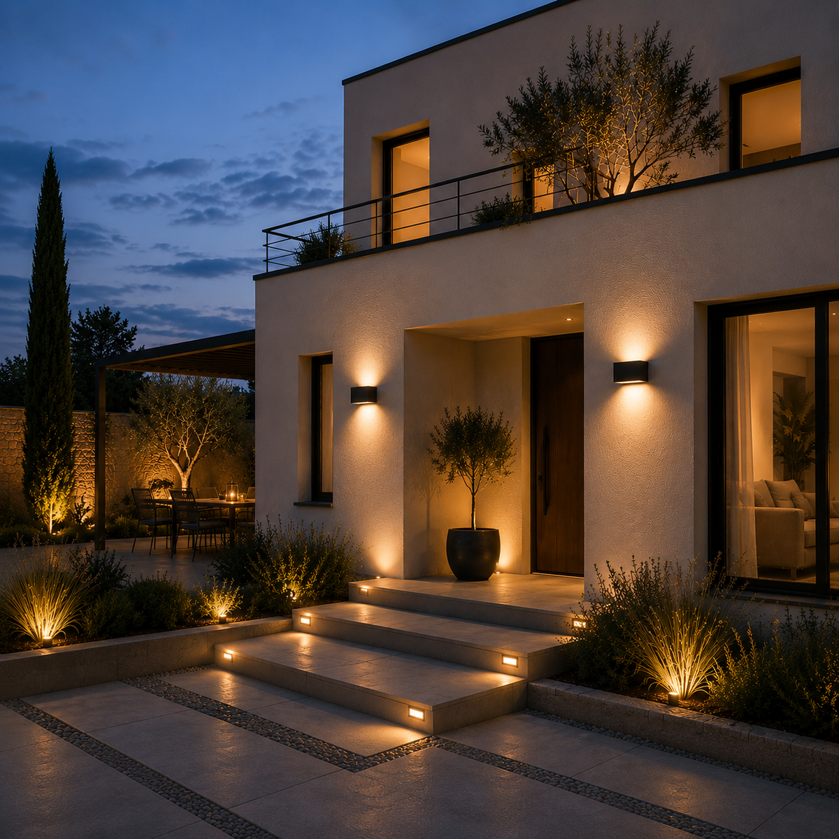 Bifaro — Applique extérieure compacte double faisceau