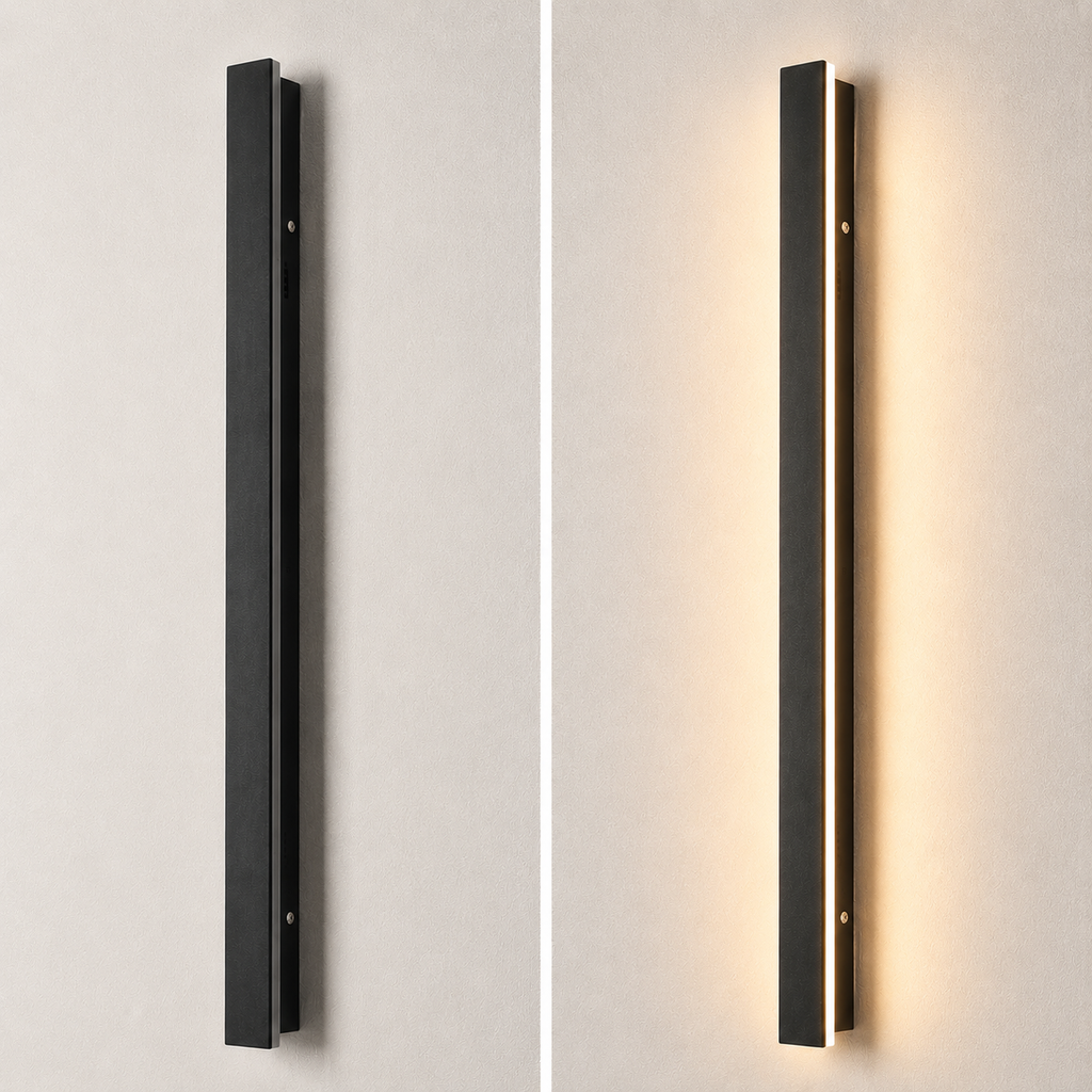 Obsidia — Applique extérieure LED en métal noir