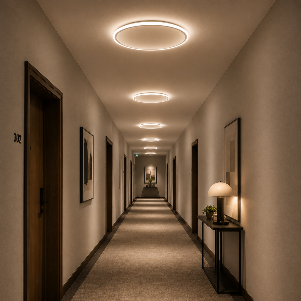 Nordi — Plafonnier LED scandinave rond blanc