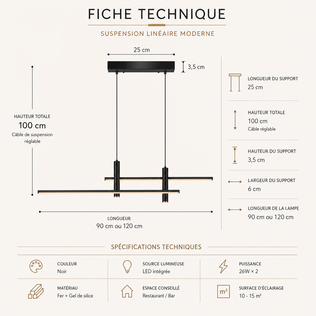 Prisma — Suspension au design italien