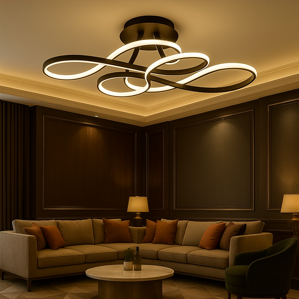 Calvia — Plafonnier LED géométrique tactile