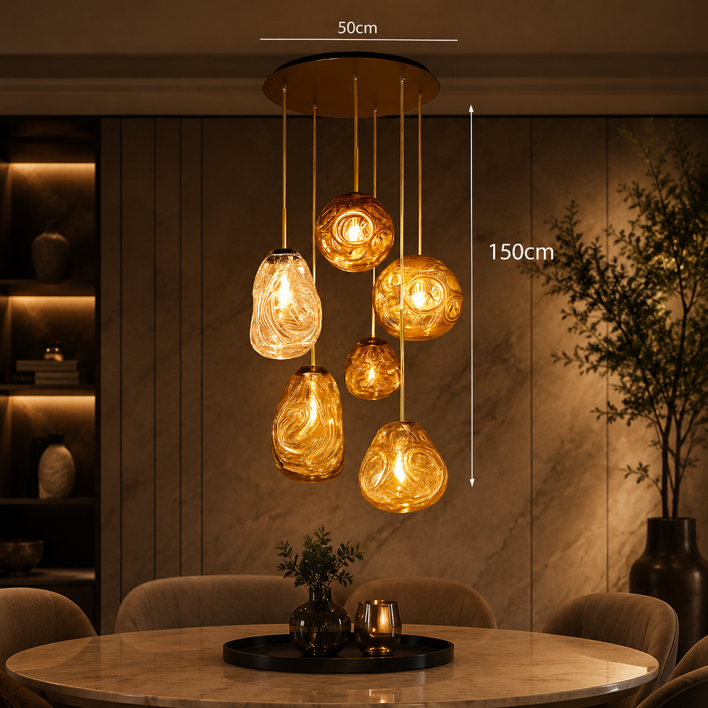 Ombelia — Suspension sphères en verre soufflé