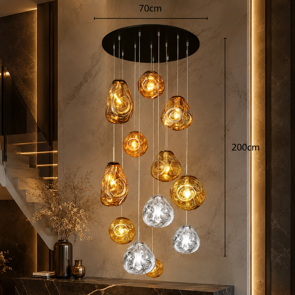 Ombelia — Suspension sphères en verre soufflé