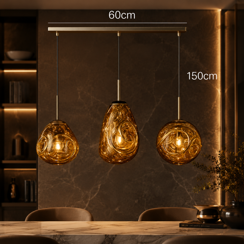 Ombelia — Suspension sphères en verre soufflé