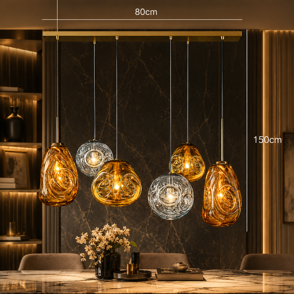 Ombelia — Suspension sphères en verre soufflé