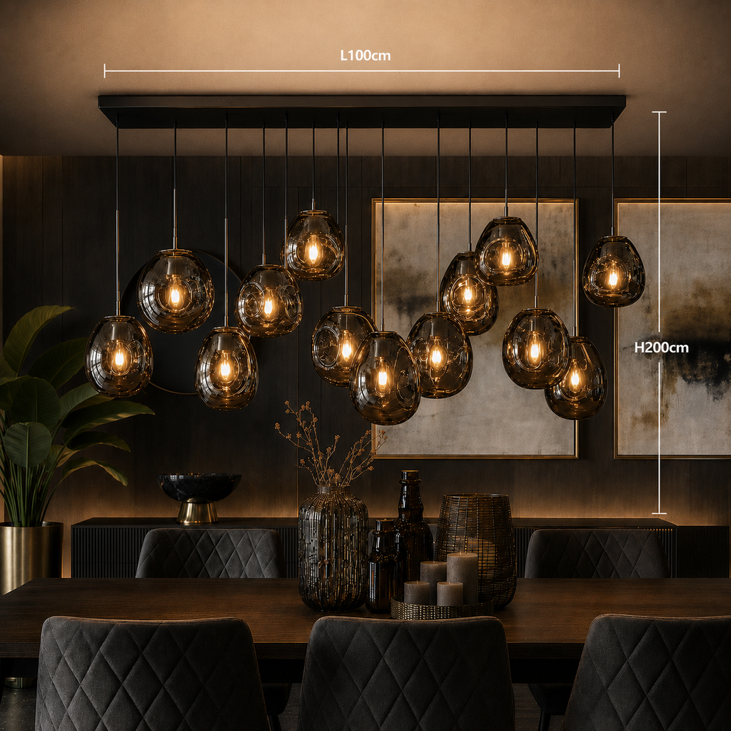 Ombelia — Suspension sphères en verre soufflé