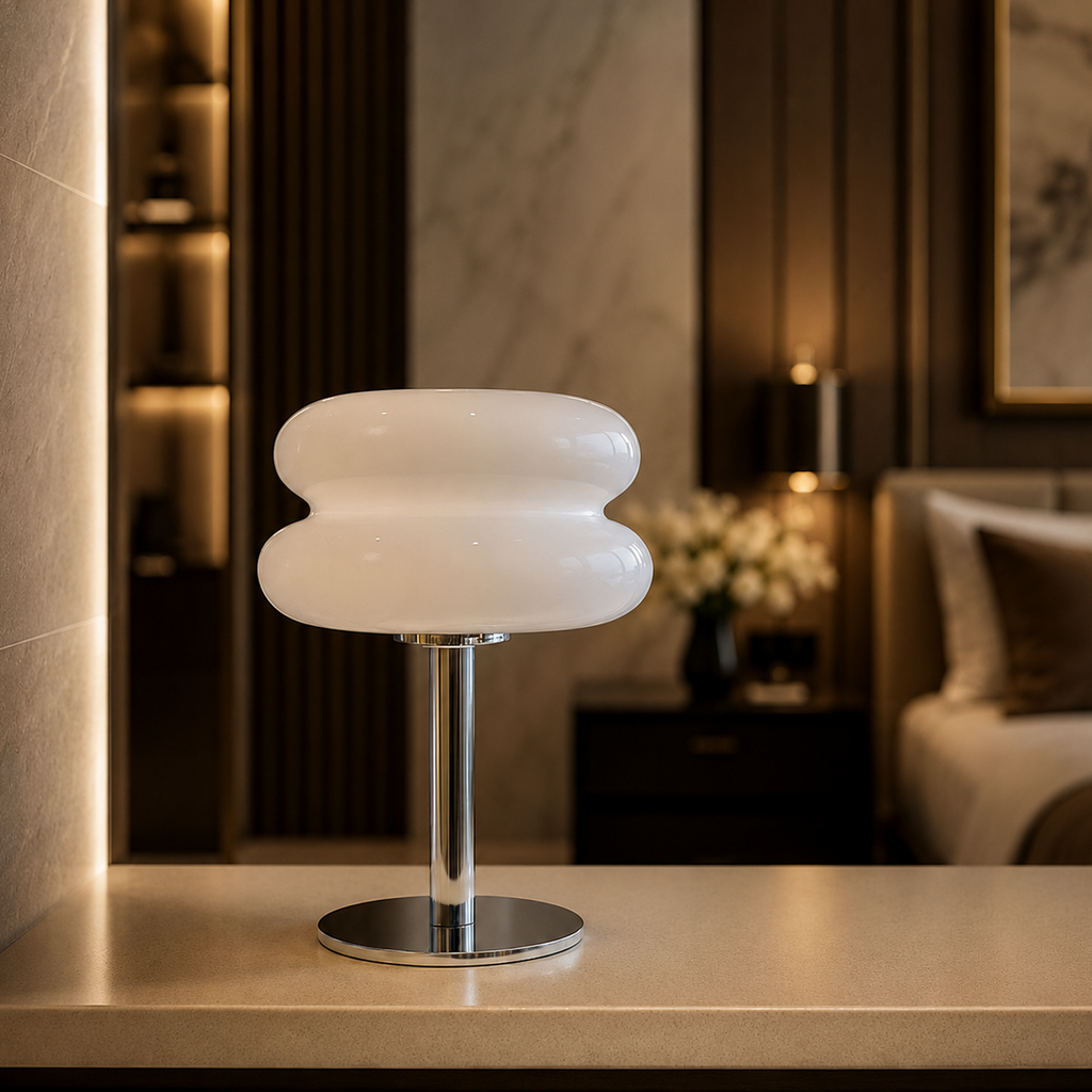 Ondina — Lampe de chevet dôme en verre soufflé