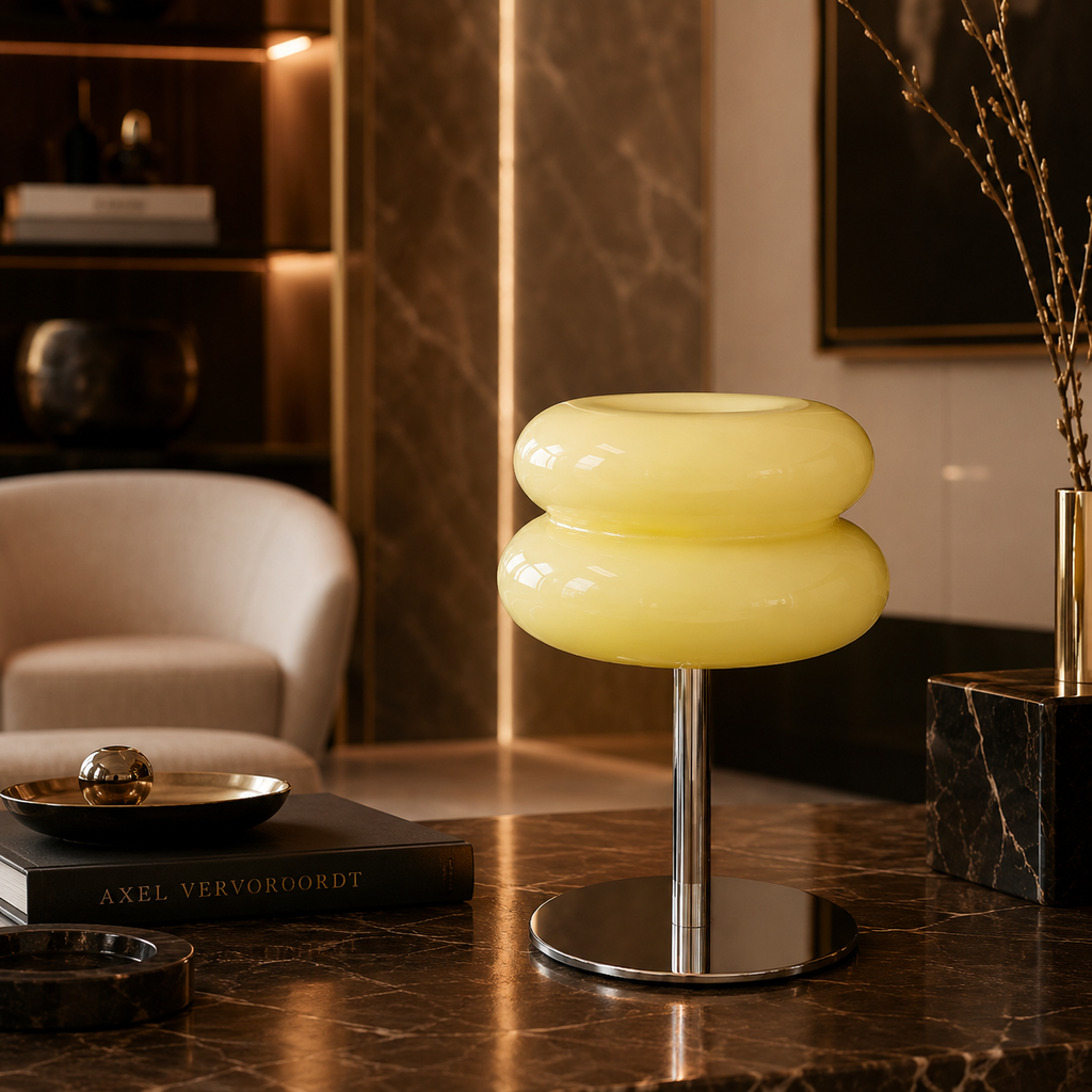 Ondina — Lampe de chevet dôme en verre soufflé