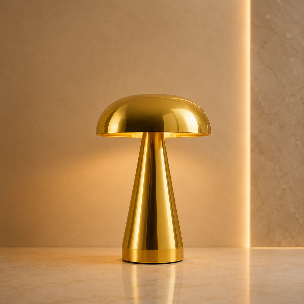 Cupolina — Lampe de chevet dôme en métal sans fil