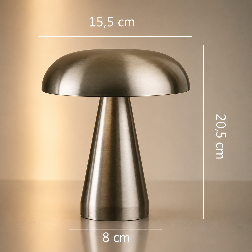 Cupolina — Lampe de chevet dôme en métal sans fil