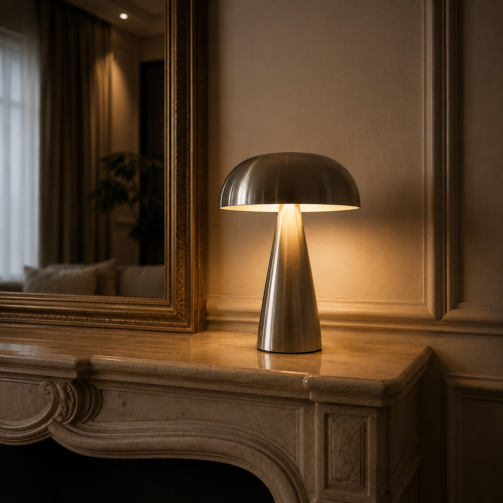 Cupolina — Lampe de chevet dôme en métal sans fil