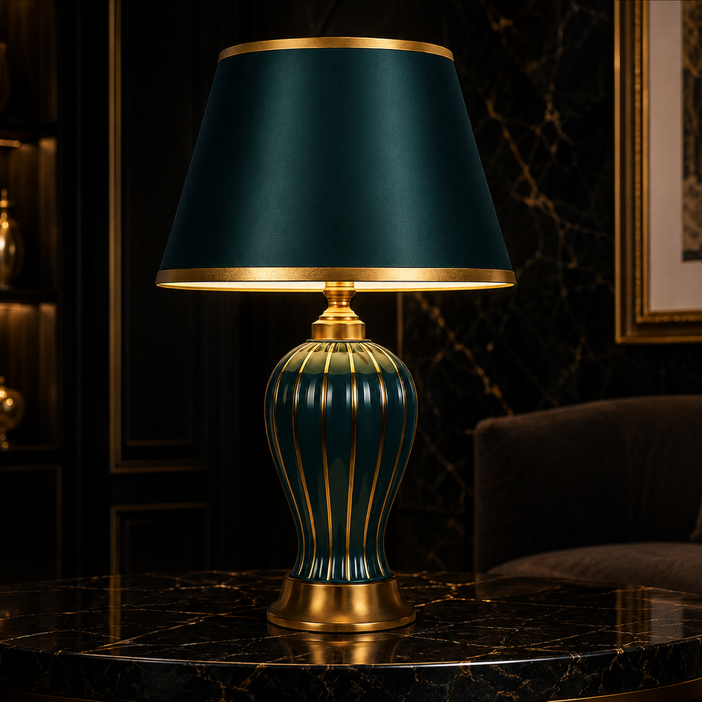 Verdana — Lampe de table vert impérial