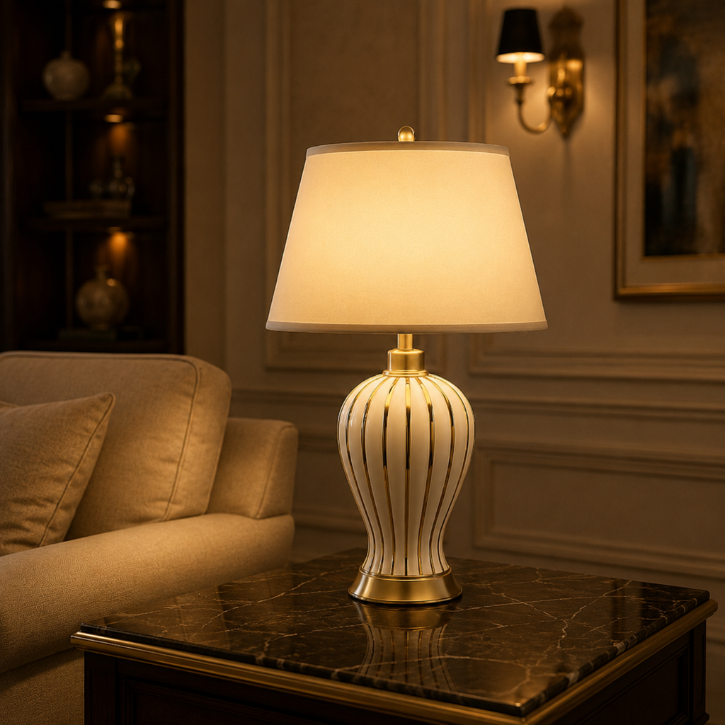 Verdana — Lampe de table vert impérial