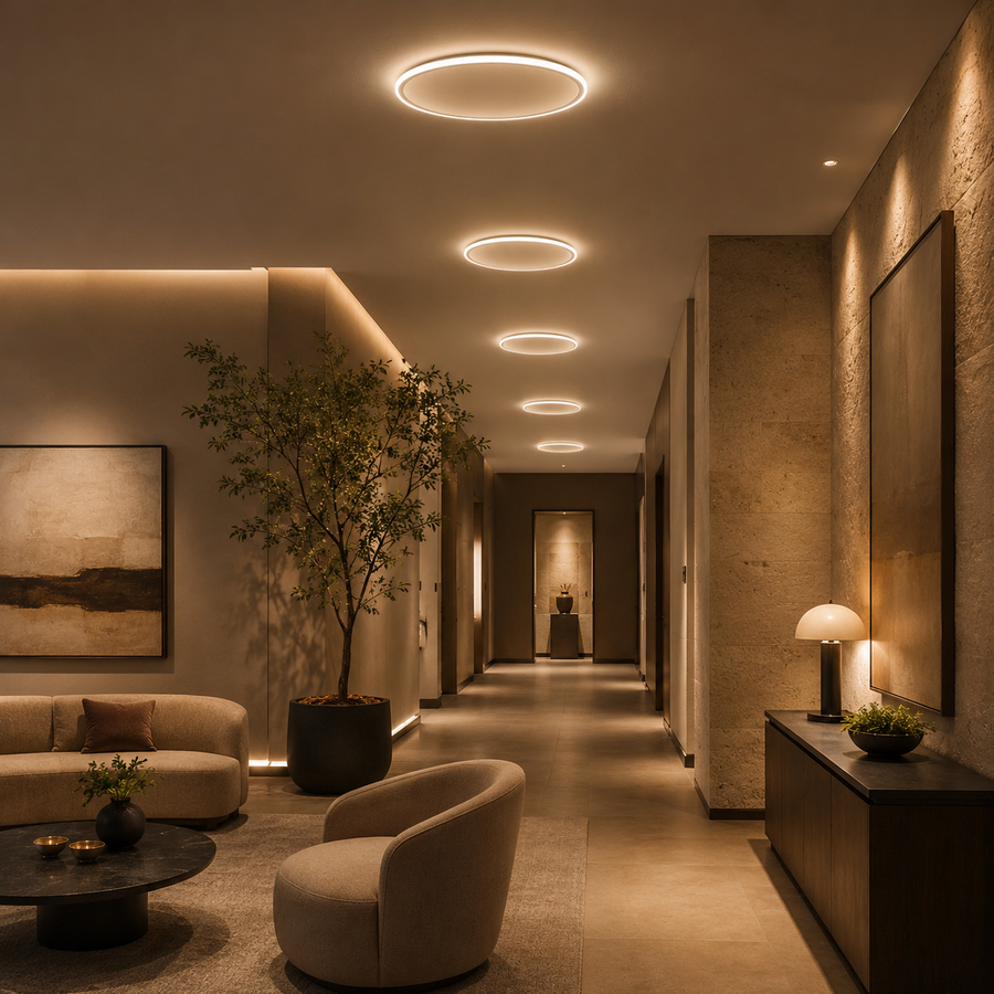 Plafonnier moderne dans un salon