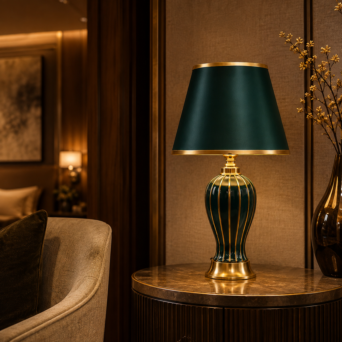 Lampe à poser en laiton