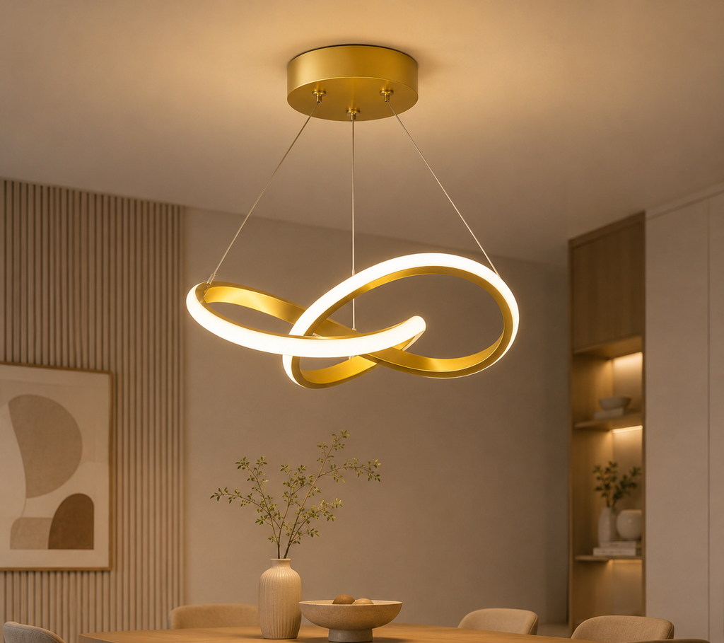 Suspension LED Anneau Sculptural – Modèle Arcalia (LA MAISON CLARTE)