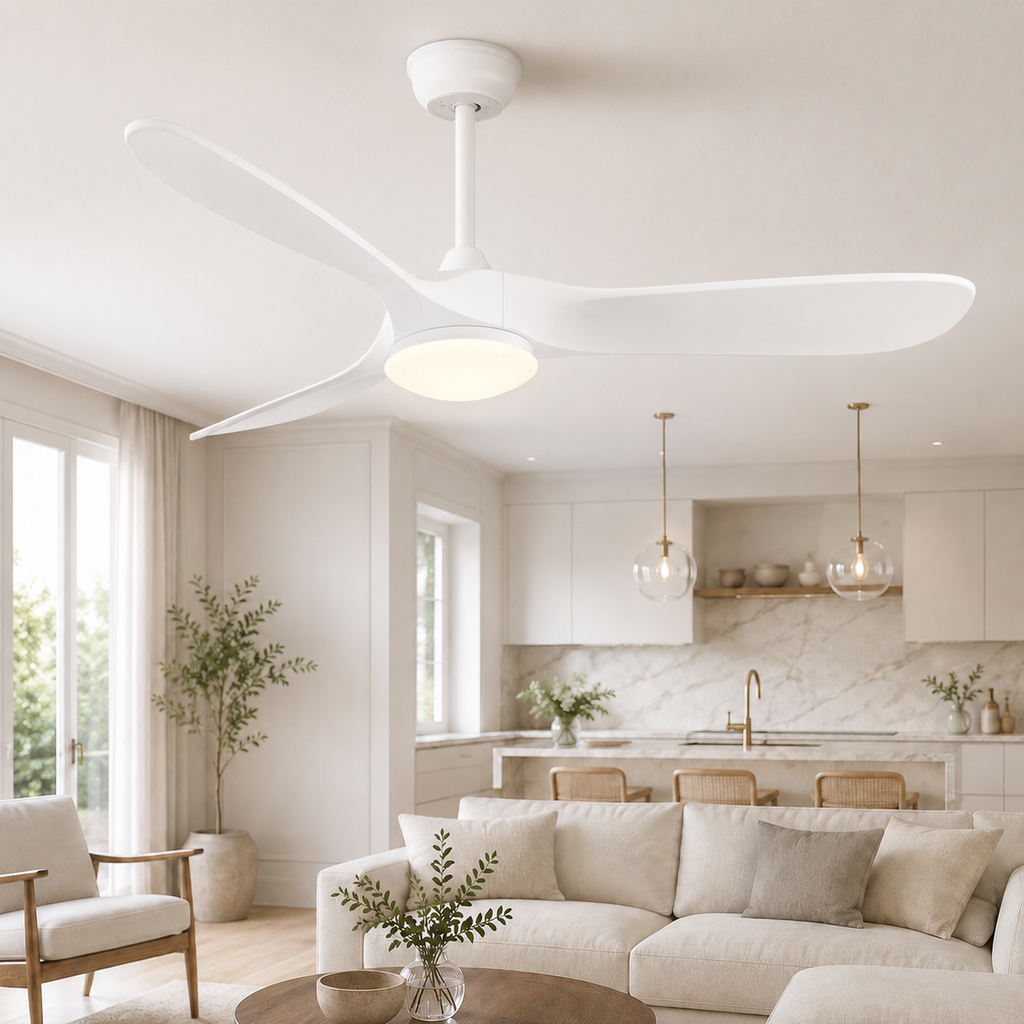 Vindra — Ventilateur de plafond moteur DC et LED